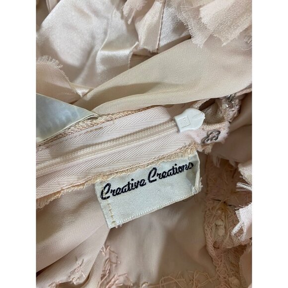 Vintage Creative Creations Women's Silk Beaded Asymmetrical Blouse - Large - Picture 12 of 13